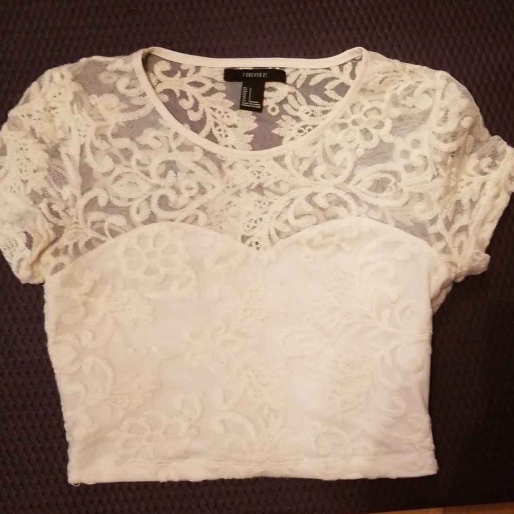 Forever 21 Lace Crop Top